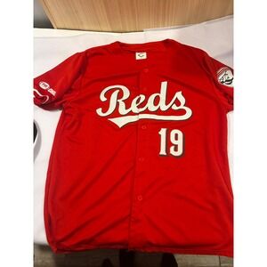 Cincinnati Reds Joey Votto 19 Baseball Jersey Red Mens XL Fox Sports Ohio Patch
